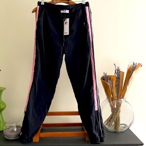 FILA Marielle Black & Pink Track Pants